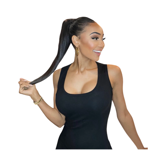 3 in 1 Style - GlamBasicz 100% real hair Clip In Extensions (ponytail, half up/half down or all down)